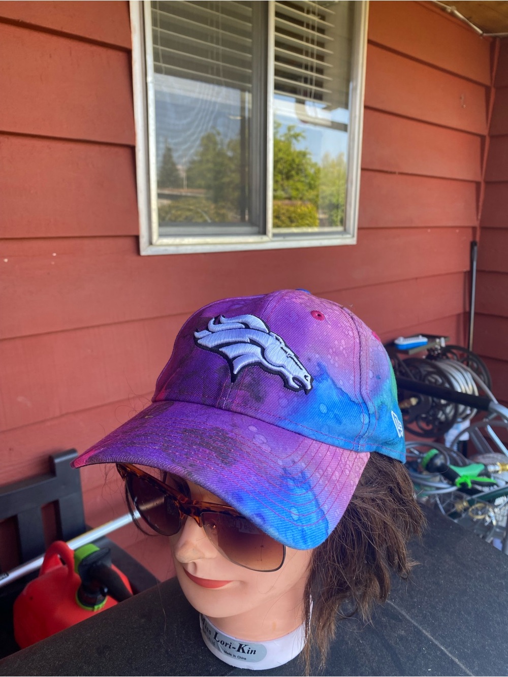 New Era Tie-Dye Swoop Logo Cap - Purple, Blue & Black